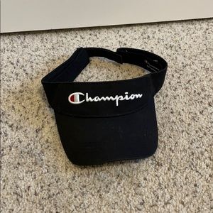 Champion adjustable visor. Black. Worn.